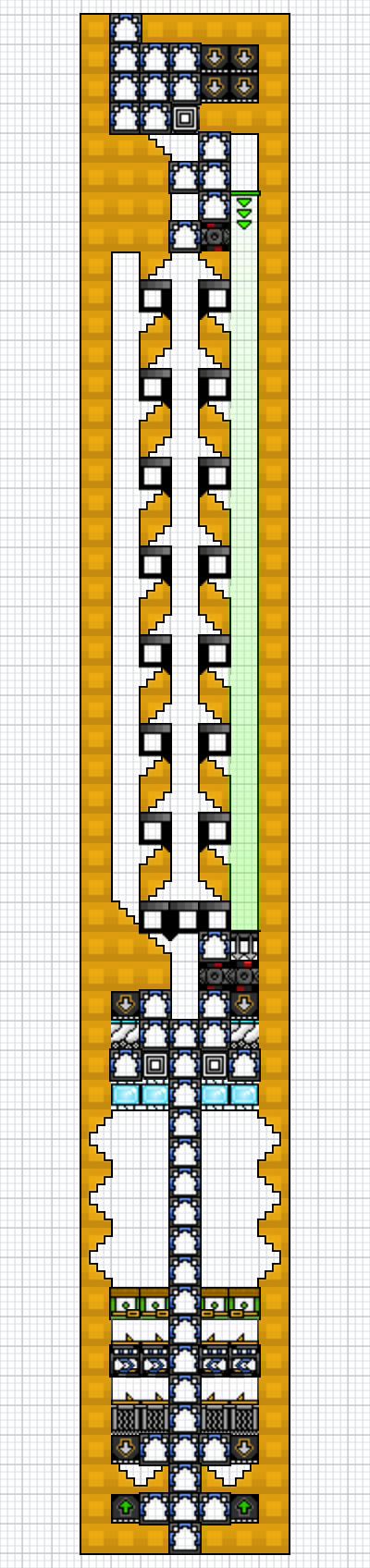 A compact vertical sand processing plant community layout render