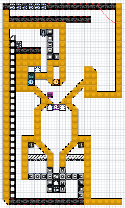 Automated fluxite farm with lava community layout render