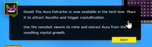 Aura Extractor tech-tree unlock