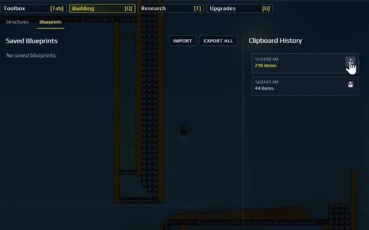 Saving a Blueprint
