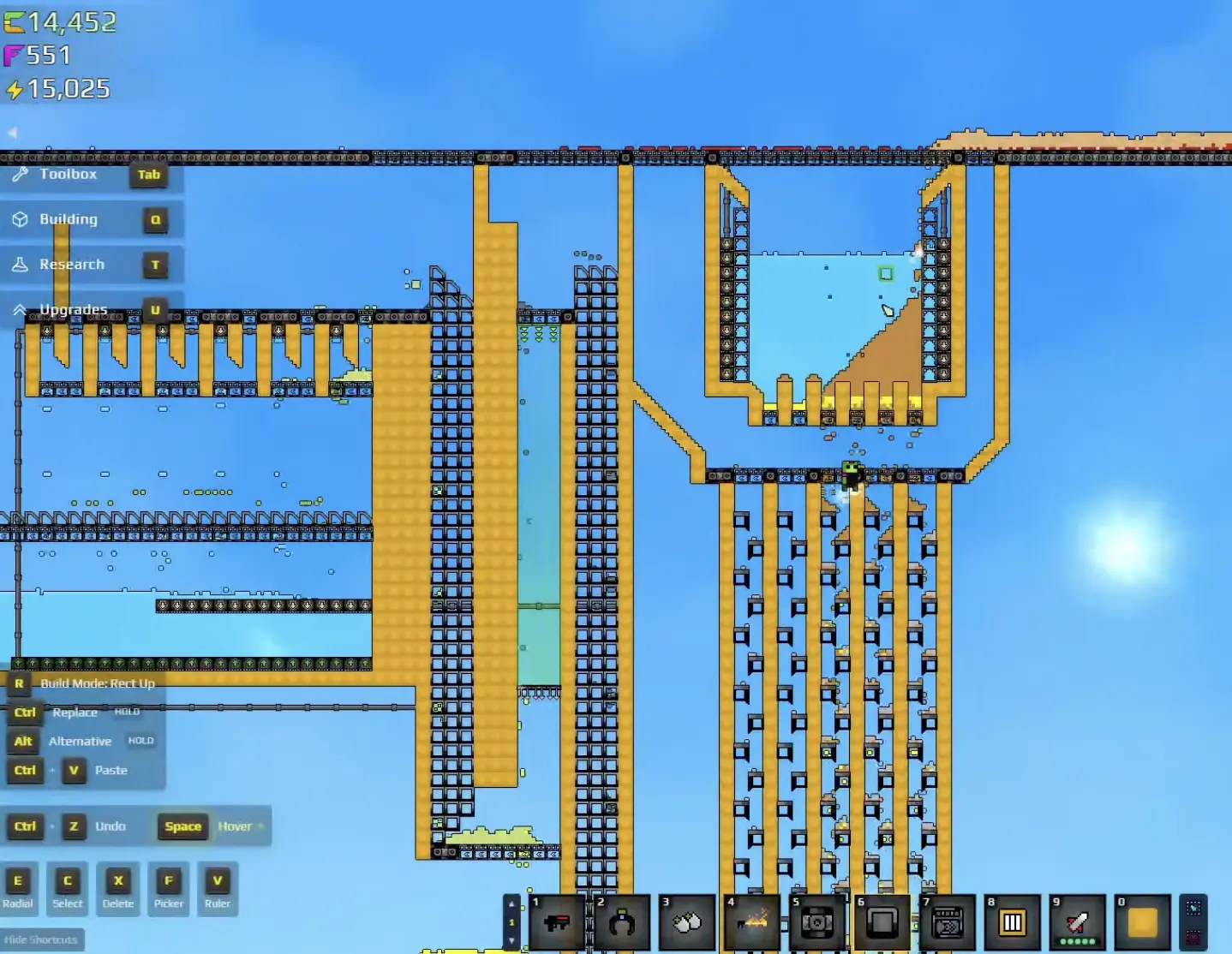 A personal Sandustry early factory Gold loop running in v0.4.12 Vanilla