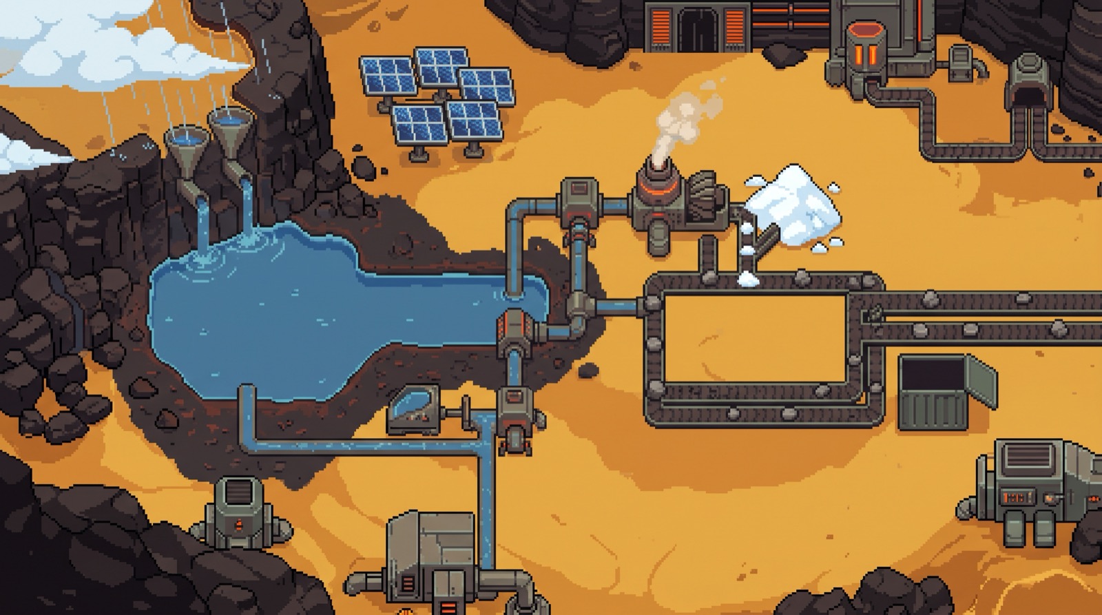 AI-generated decorative Pump and Pipe scene