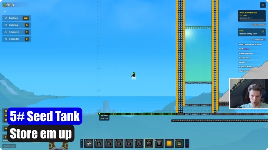 High throughput bus line showing 2-tile vertical clearance