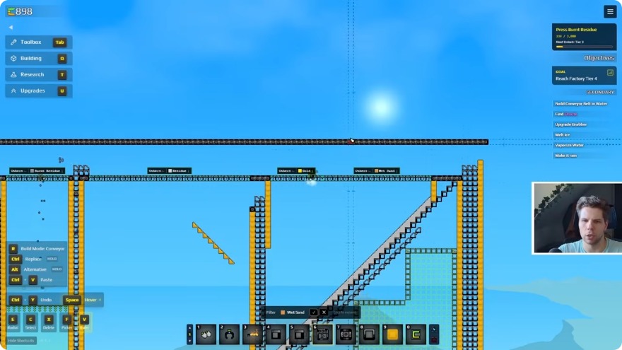 Sandustry multi-material anti-deadlock factory routing and buffer gates