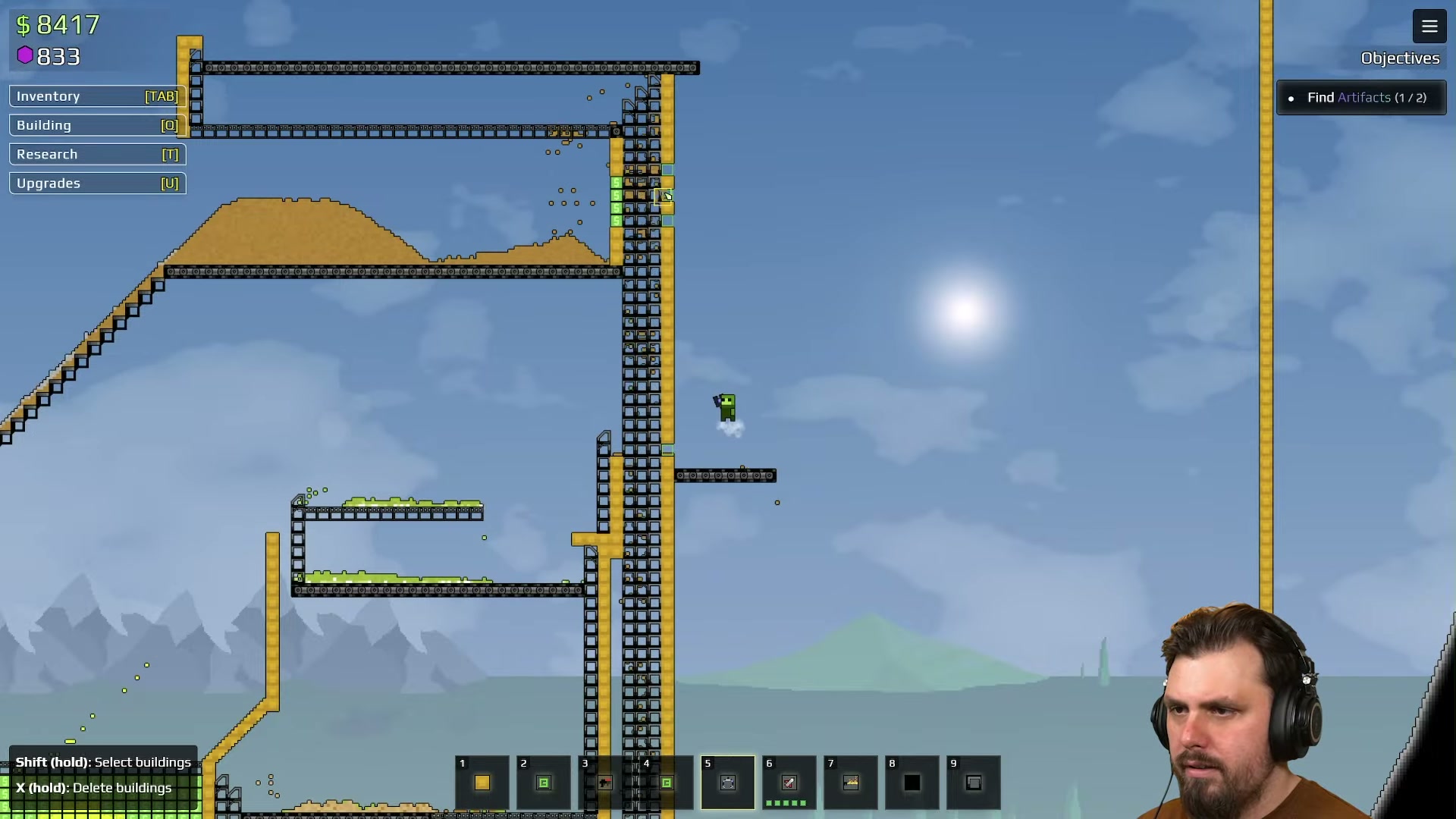 Vertical logistics route above a Kinetic Press