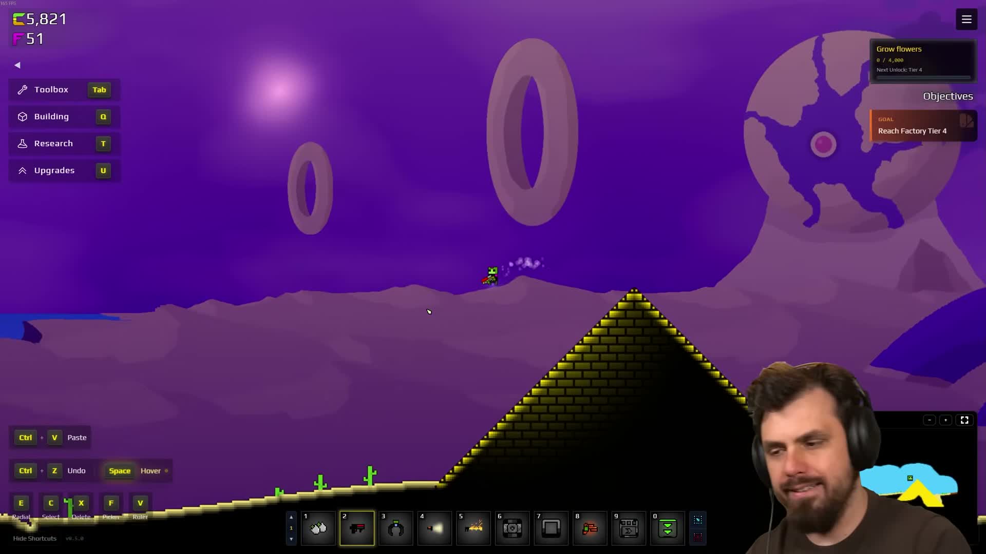 Community player exploring below the Pyramid structure